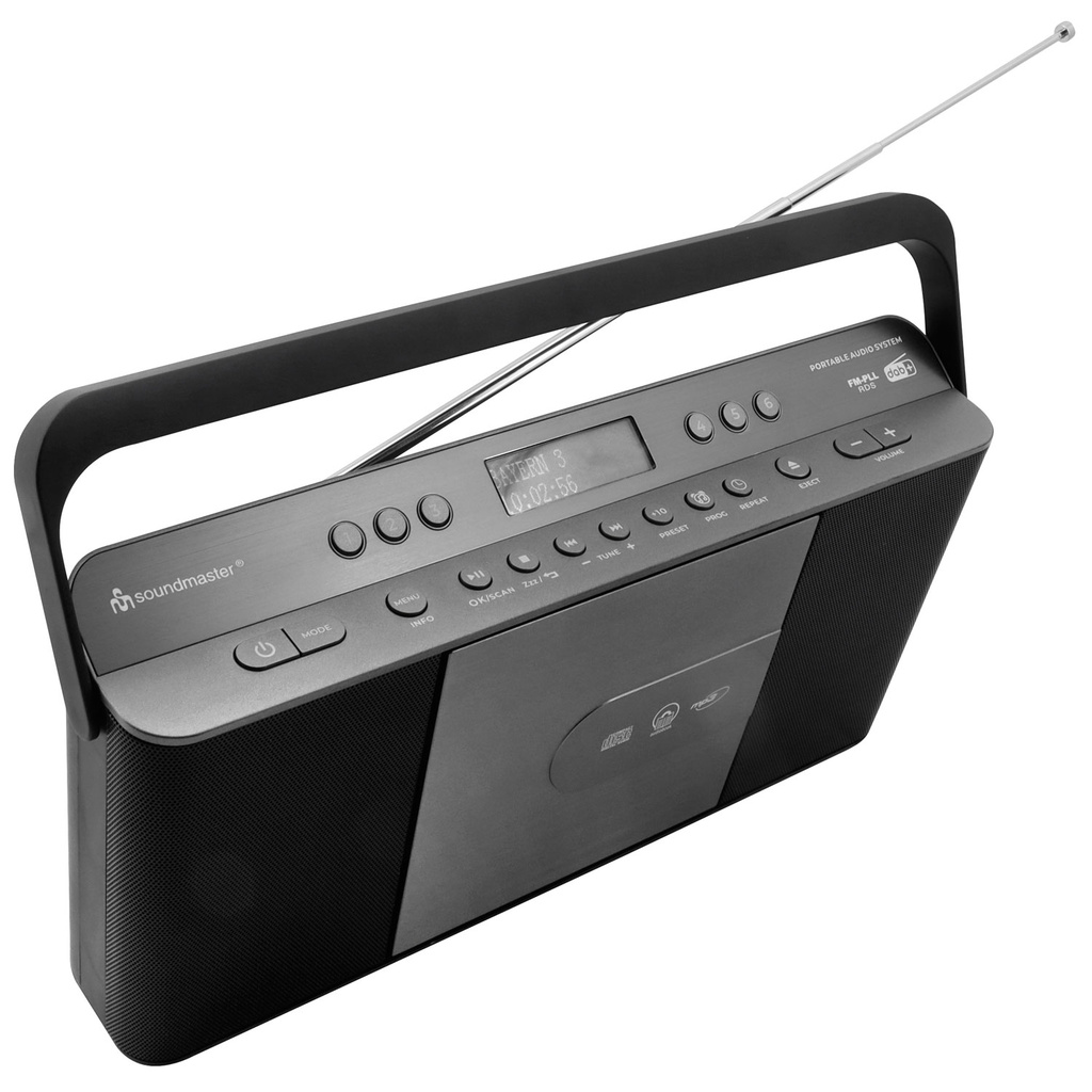 Boombox CD Radio FM Snabbval RCD1870SW Svart/Silvergrå
