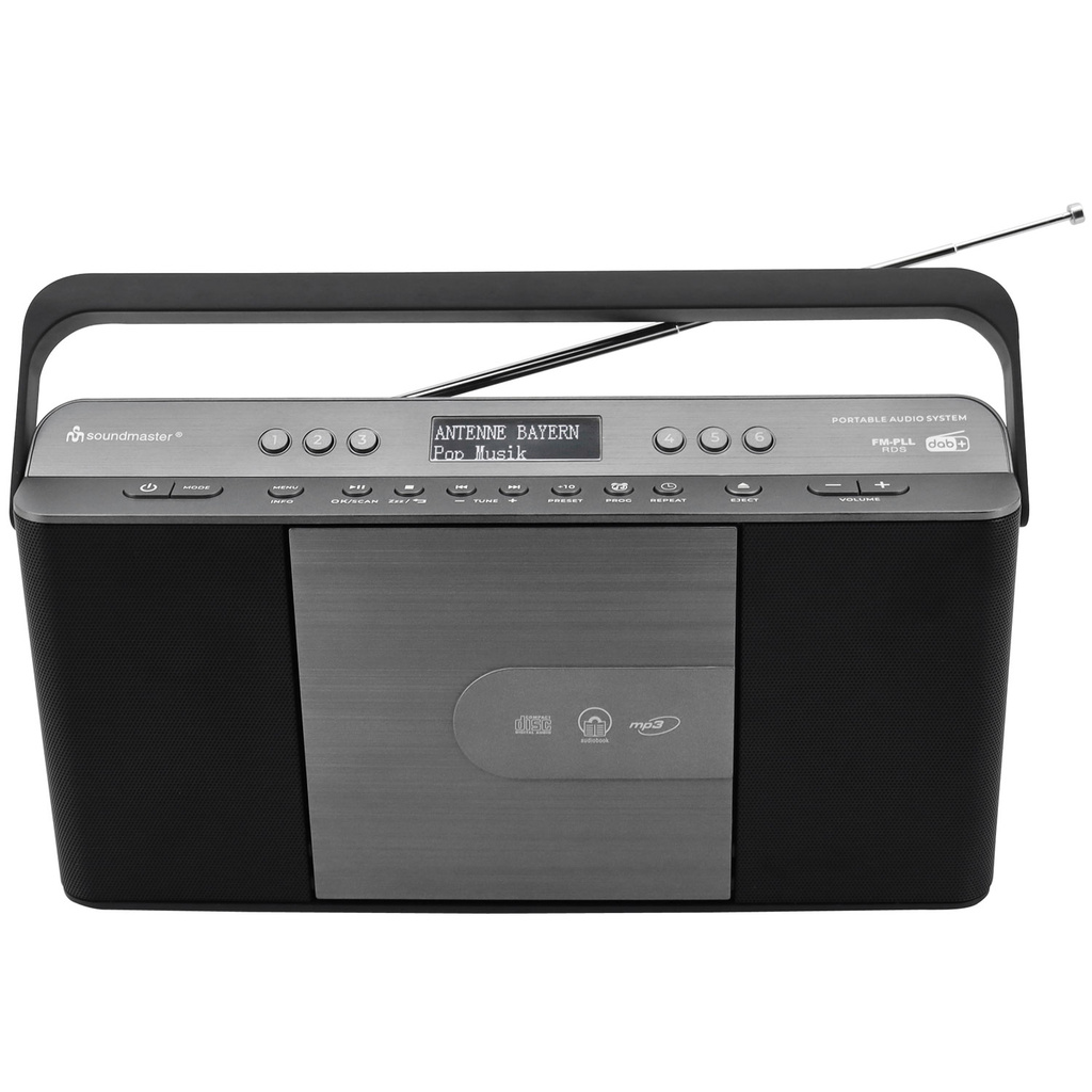 Boombox CD Radio FM Snabbval RCD1870SW Svart/Silvergrå