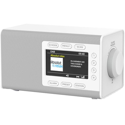 Radio DAB+/FM Preset buttons Colour display DAB900SW White