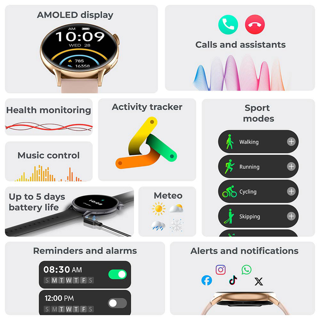 Smartklocka Core 2 AMOLED - Svart