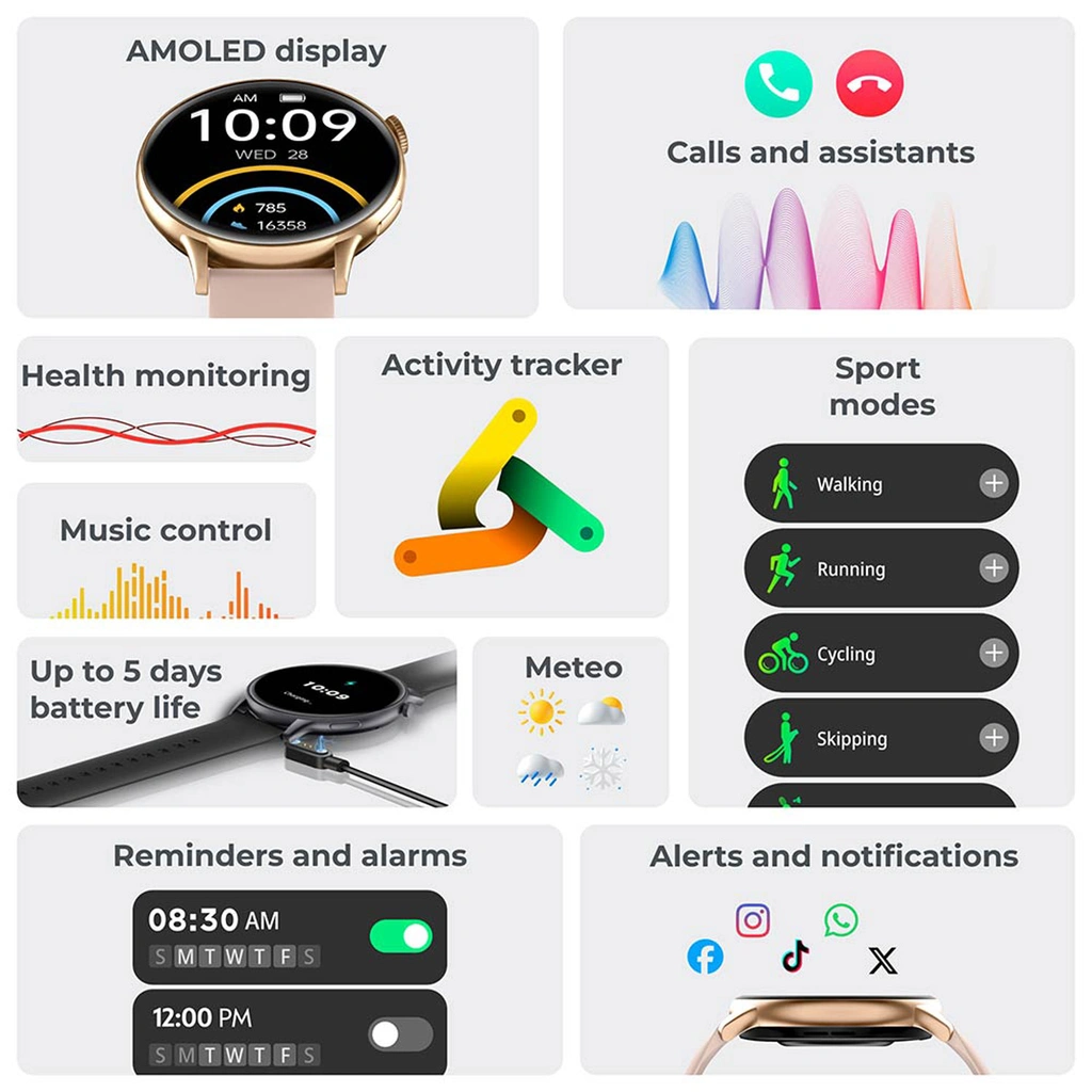 Smartklocka Core 2 AMOLED - Svart