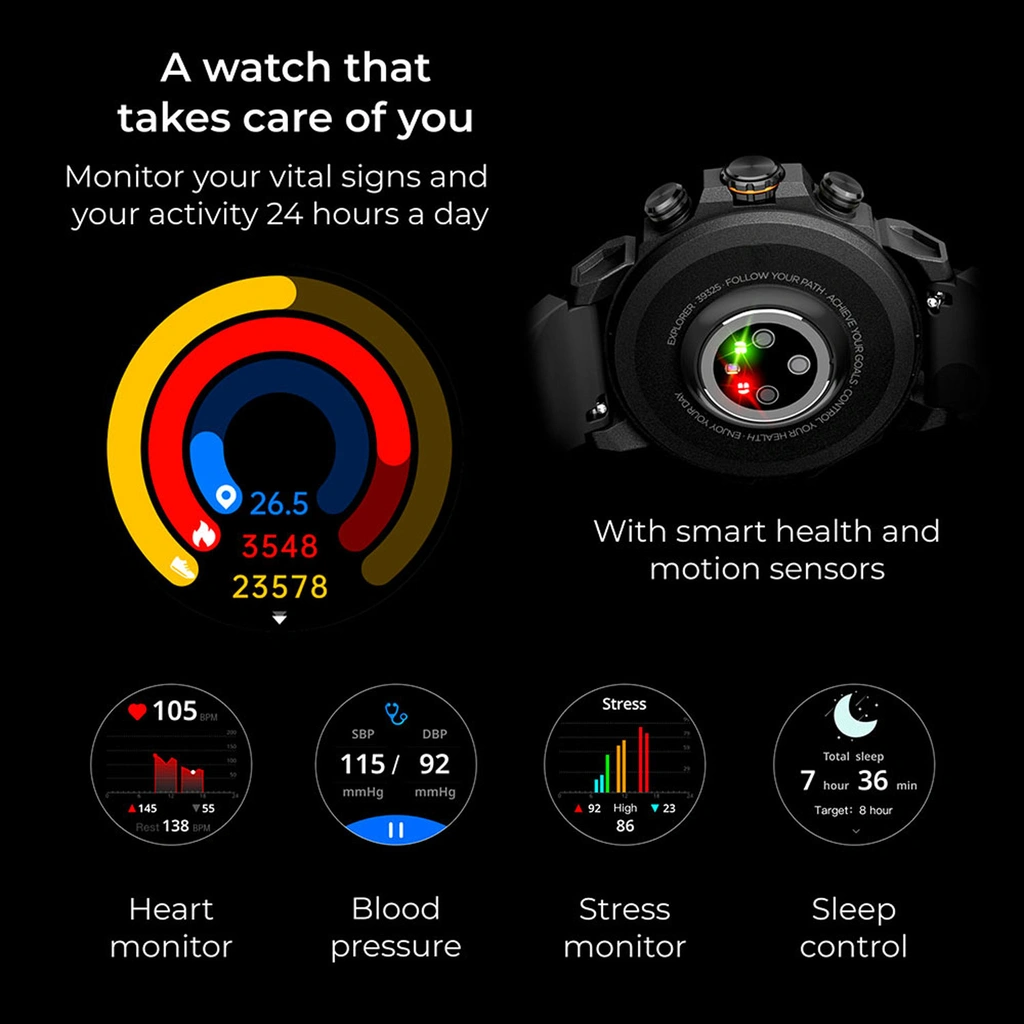 Smartklocka Explorer GPS - Svart
