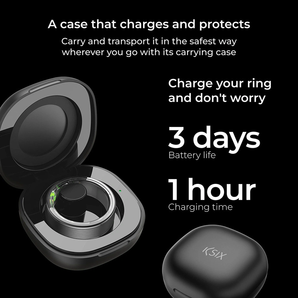 Smart Ring Saturn Svart - XXS