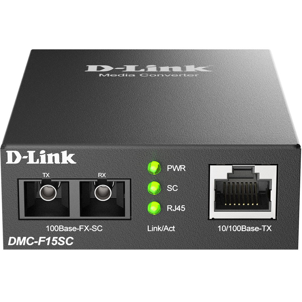DMC-F15SC 10/100BaseTX to 100BaseFX SC Single-mode Media Converter 15km
