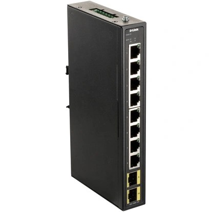 DIS-100G-10S 8-port Gigabit Industriell Switch med 2 x 100/1000M SFP