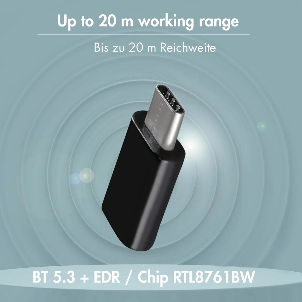 USB-C-adapter Bluetooth 5.3 20m