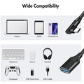USB-C to USB-A OTG cable Angled 15W 0.15m Black