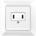 Vägguttag med 2xUSB-C PD 25W