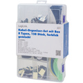 8-Piece Cable Management Set 128 Pieces Assorted Colours