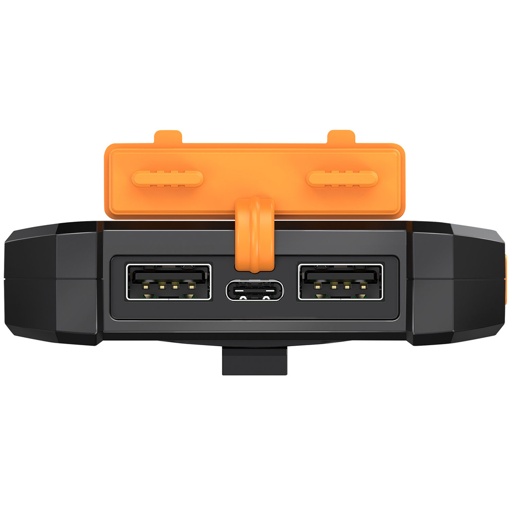 PowerBank 6.000 mAh 10W Solcell Svart/Orange