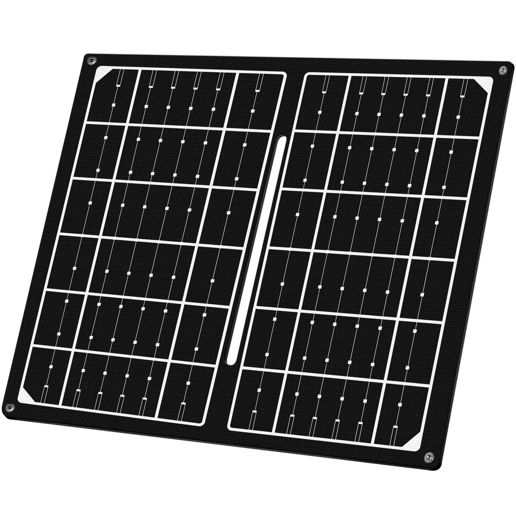 Vikbar solcellspanel med USB-laddare 1 x USB-A 7W