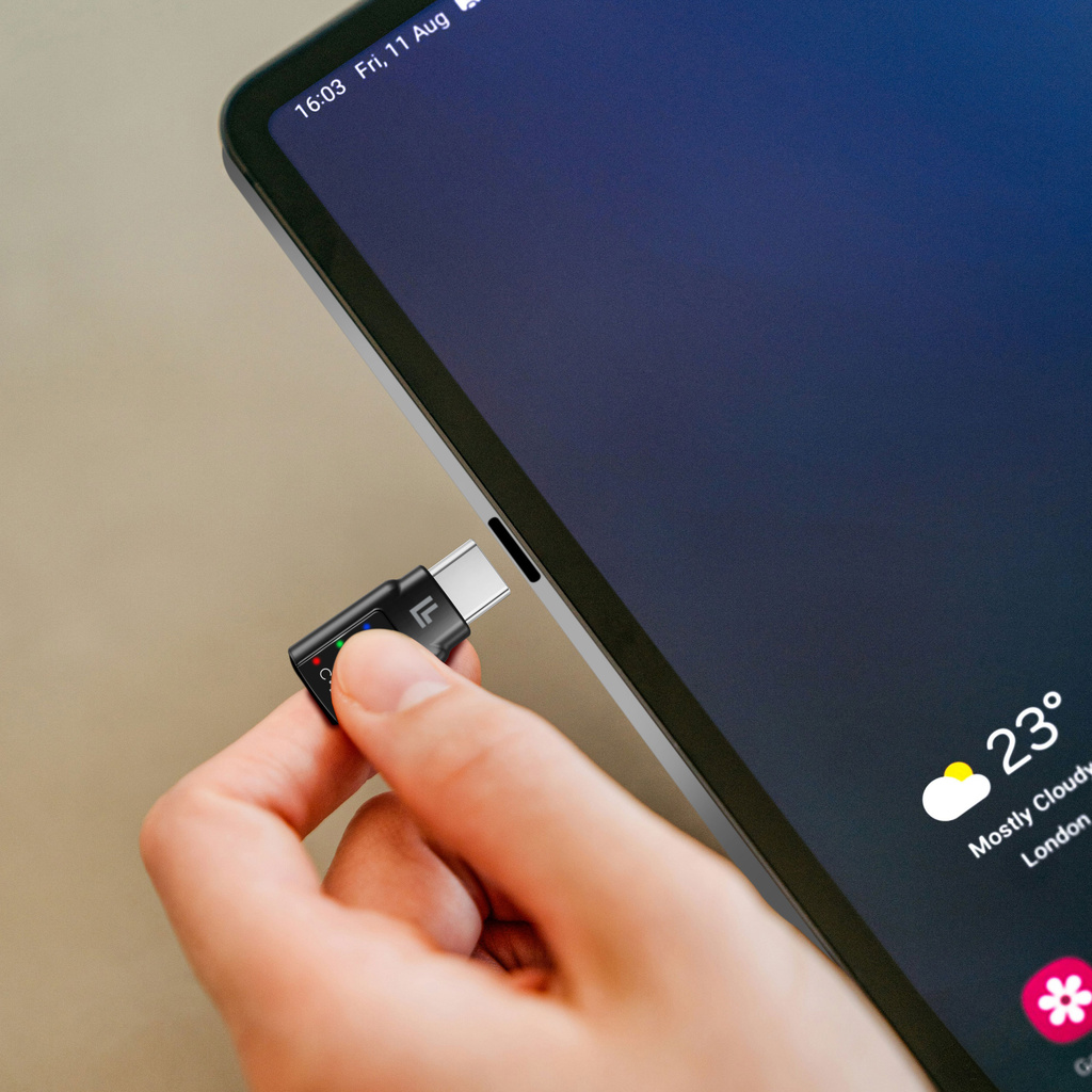 USB-C 3,5mm-ljudadapter med DAC och EQ