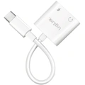 USB-C-adapter med 1 x ljudport, 1 x USB-C PD 60W Vit