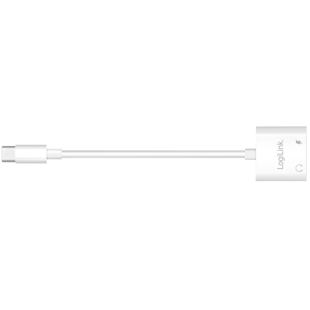 USB-C-adapter med 1 x ljudport, 1 x USB-C PD 60W Vit