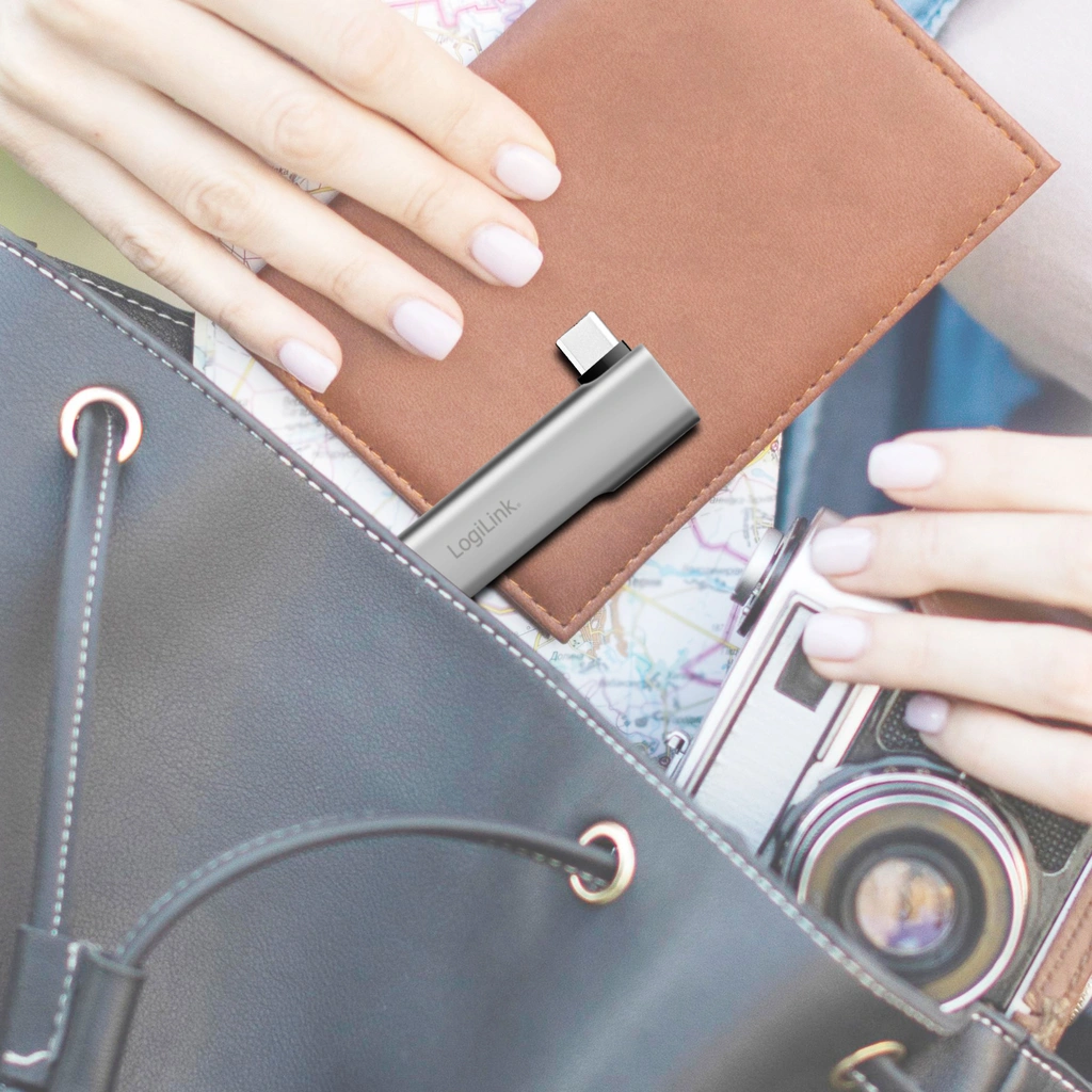 Ultraslim 4-port USB-C hub 1 x USB-A3.0, 3 x USB-A2.0