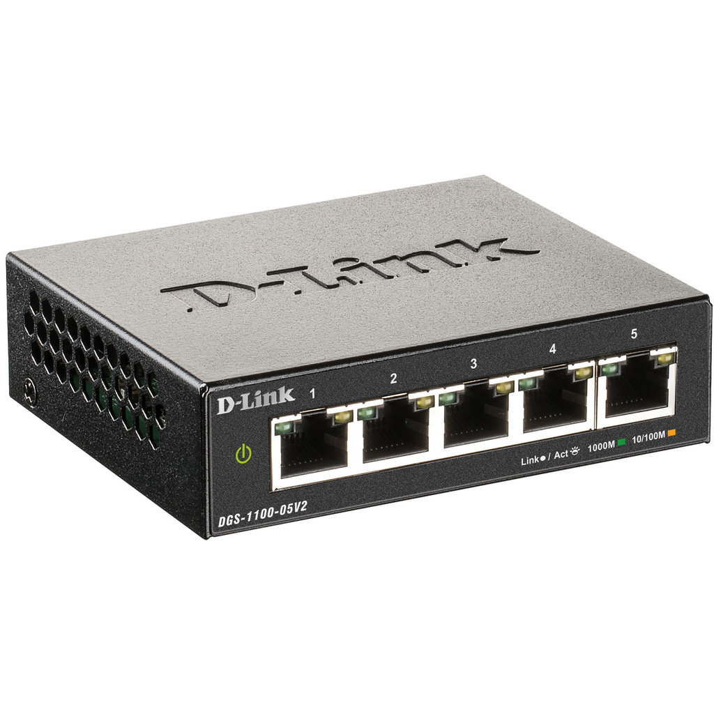 DGS-1100-05V2 5-port Smart Managed Gigabit Switch