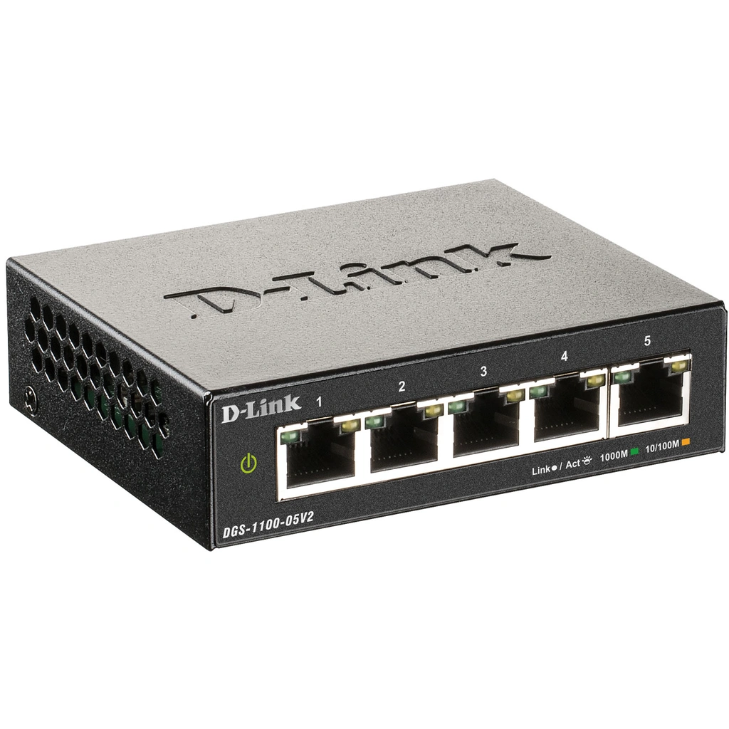 DGS-1100-05V2 5-port Smart Managed Gigabit Switch