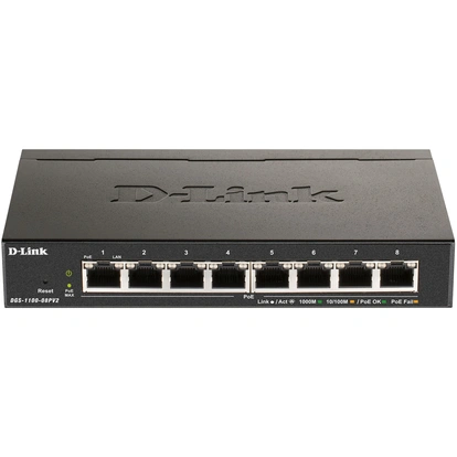 DGS-1100-08PV2 8-Port PoE Administrerbar Gigabitswitch