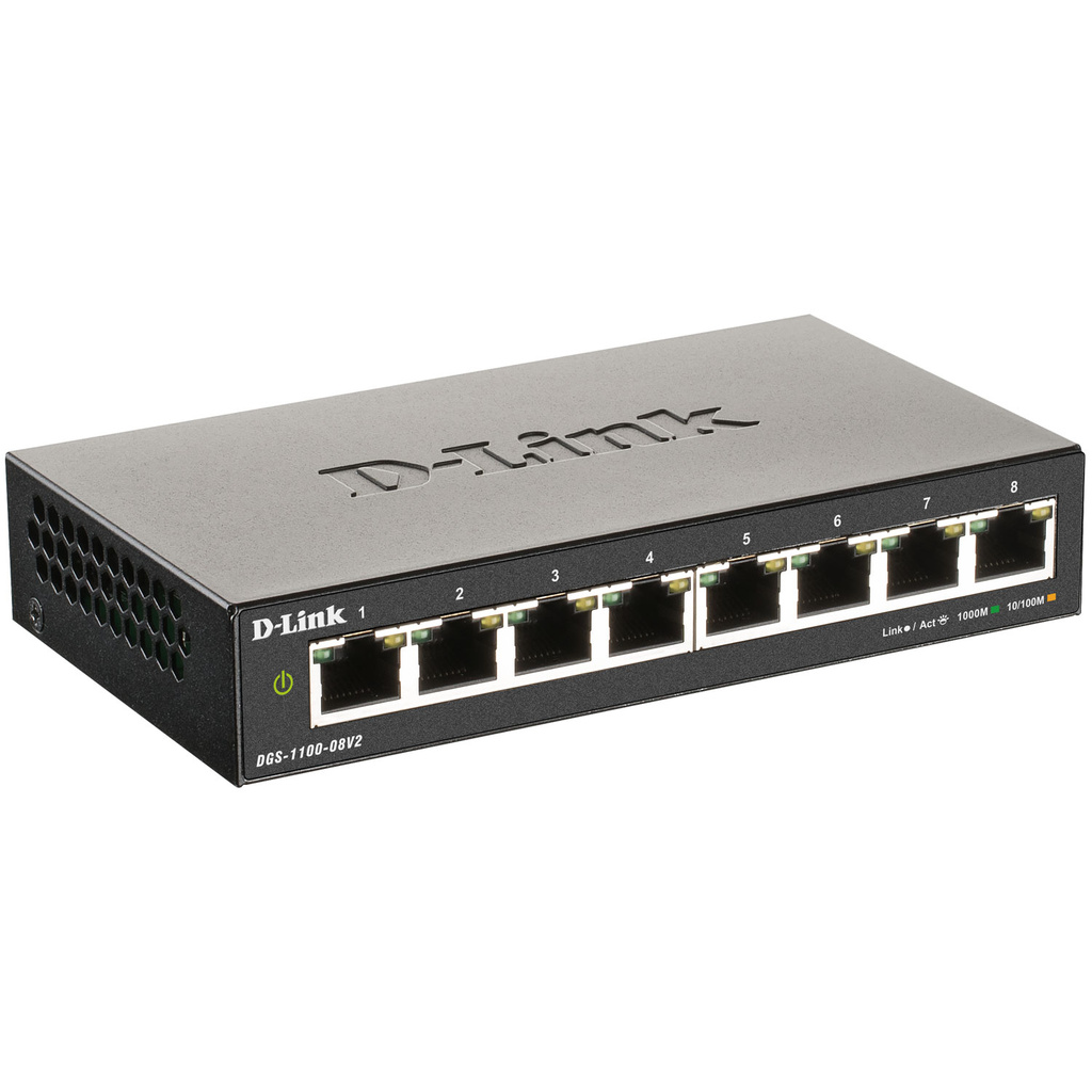 DGS-1100-08V2 8-port Smart Managed Gigabit Switch
