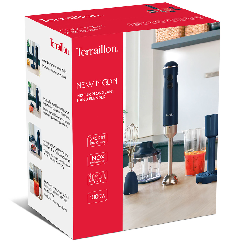 Stavmixer New Moon 1000W Variabel hastighet + Turbo