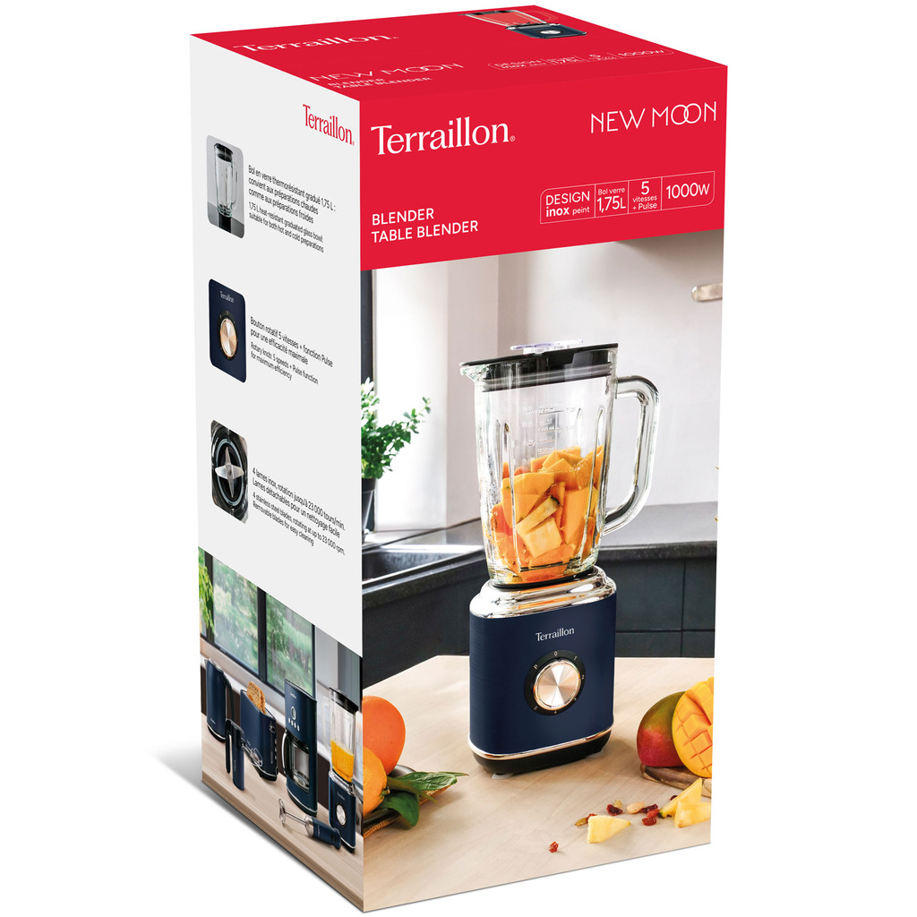 Blender New Moon 1,75L 1000W 5-hastigheter + Turbo