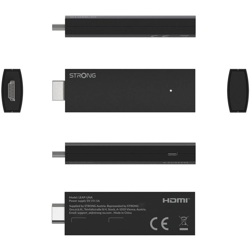 TV-stick 2K Wifi Android LEAP-UNA Black