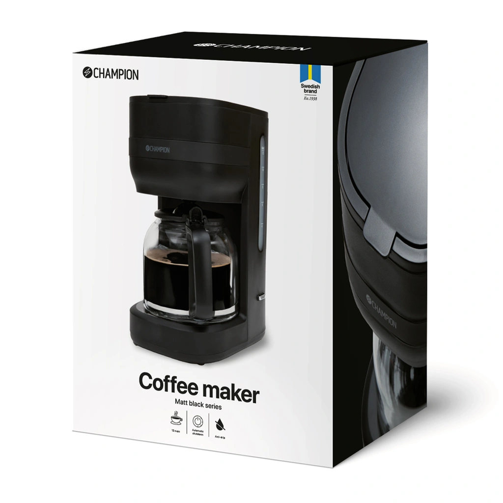 Kaffebryggare 12-koppar/1,5L KB300 Mattsvart