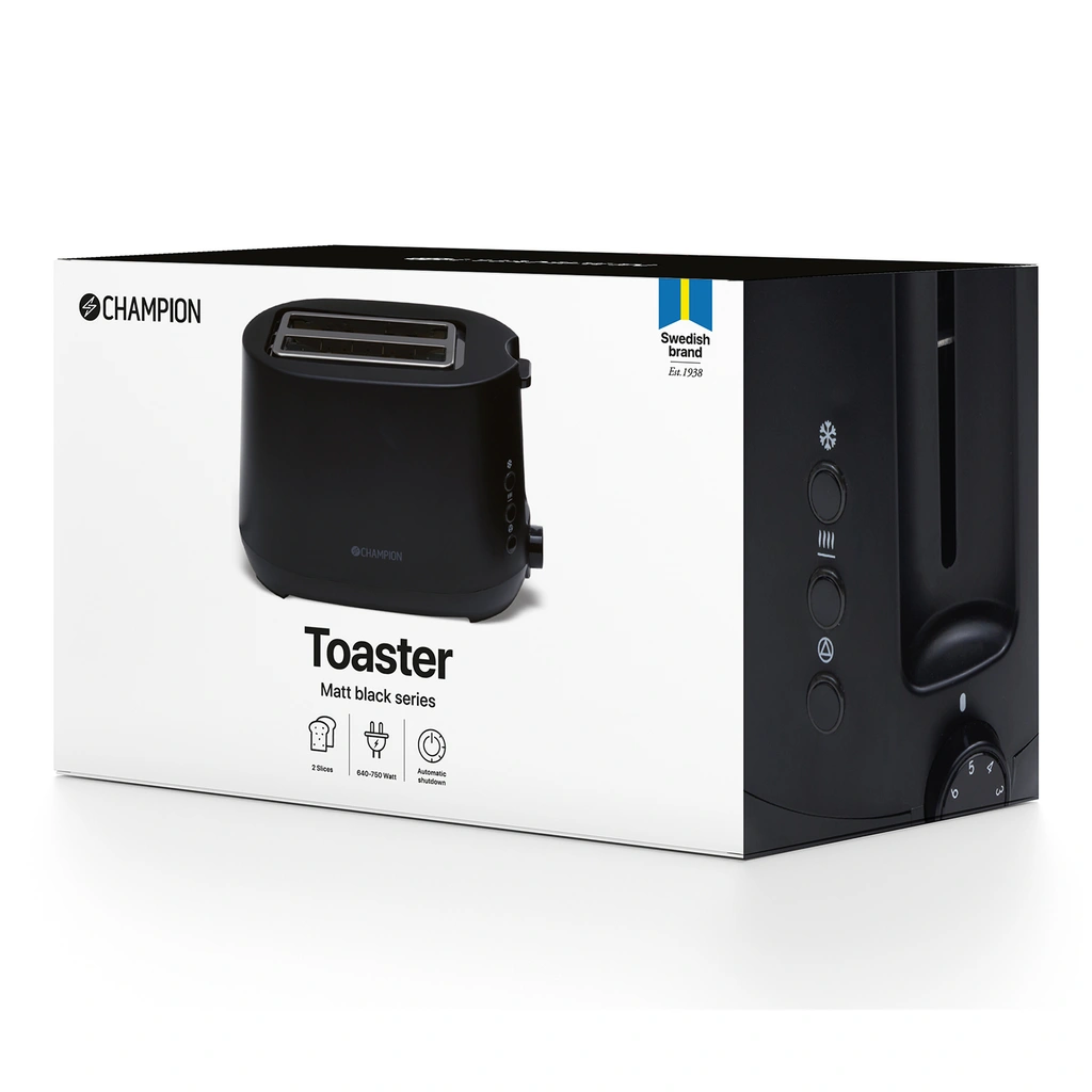 Toaster 2 slices 750W BR300 Matte Black