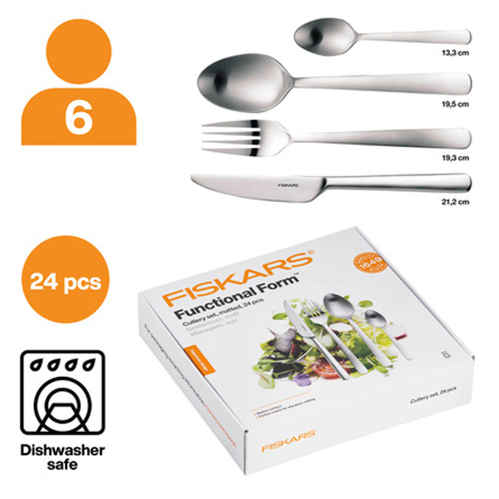 Cutlery set FF matte 24pcs in gift box