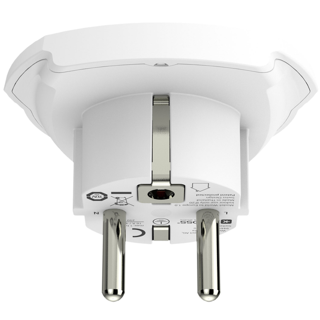 Travel adapter World to Europe Grounded Bulk