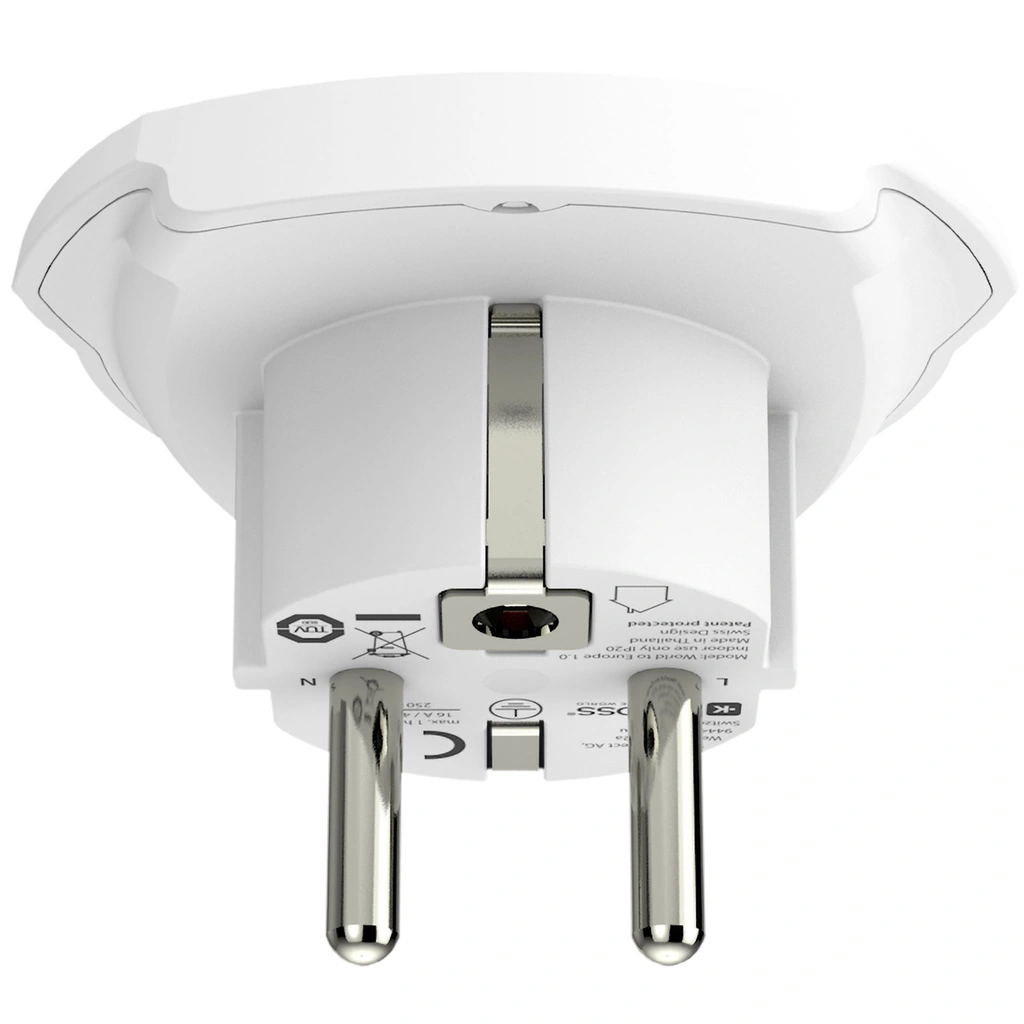 Reseadapter Världen till Europa Jordad Bulk