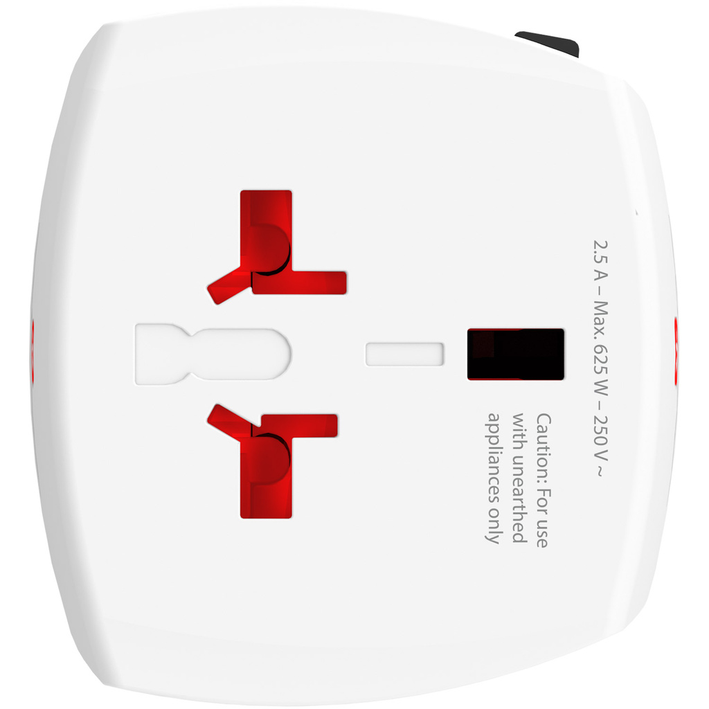 Världsreseadapter MUV Micro Ojordad