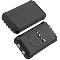 PowerBank 20.000 mAh Solcell 4st kablar + trådlös laddning Svart