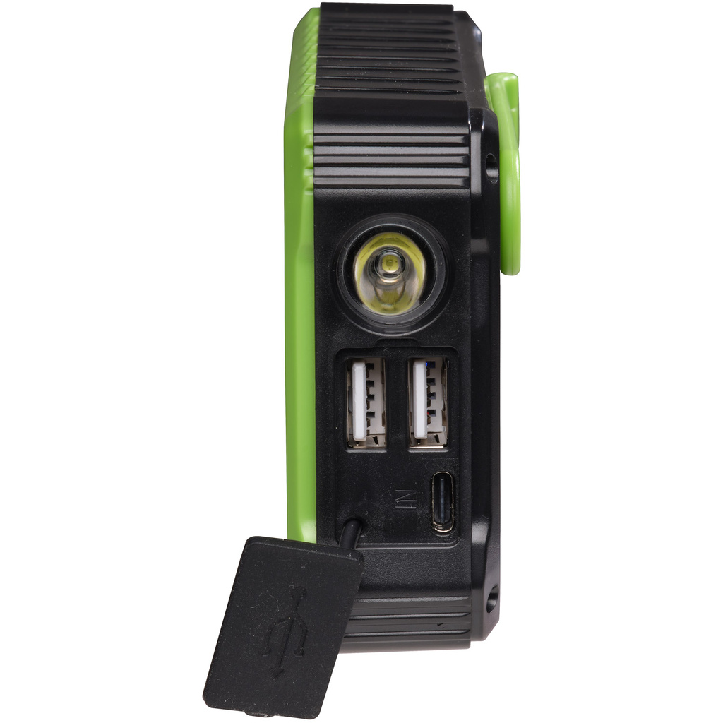 PowerBank 10.000 mAh Solcell Vev Svart/Grön