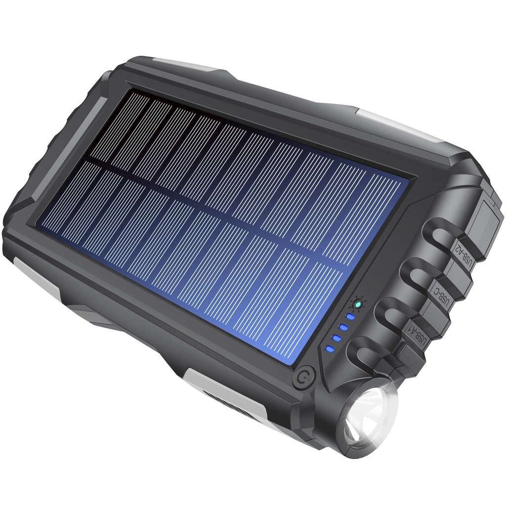 PowerBank 20.000 mAh Solcell Svart