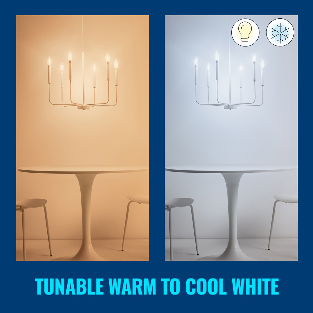 WiFi Smart LED E14 Crown 40W 470lm Filament Warm-Coldwhite