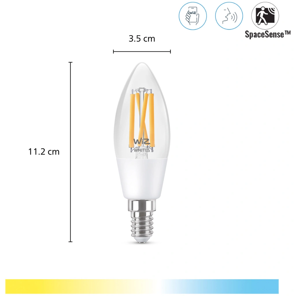WiFi Smart LED E14 Crown 40W 470lm Filament Warm-Coldwhite