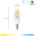 WiFi Smart LED E14 Crown 40W 470lm Filament Warm-Coldwhite