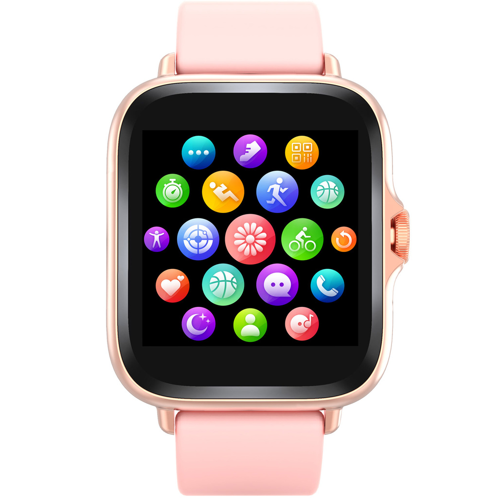 SmartWatch 1,44" display Heartsensor Pink