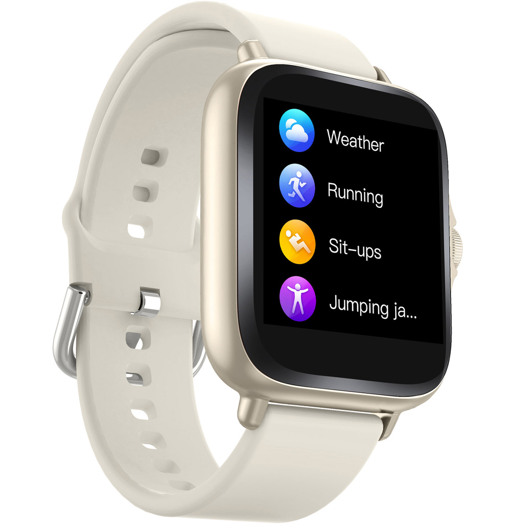 SmartWatch 1,44" display Hjärtsensor Beige