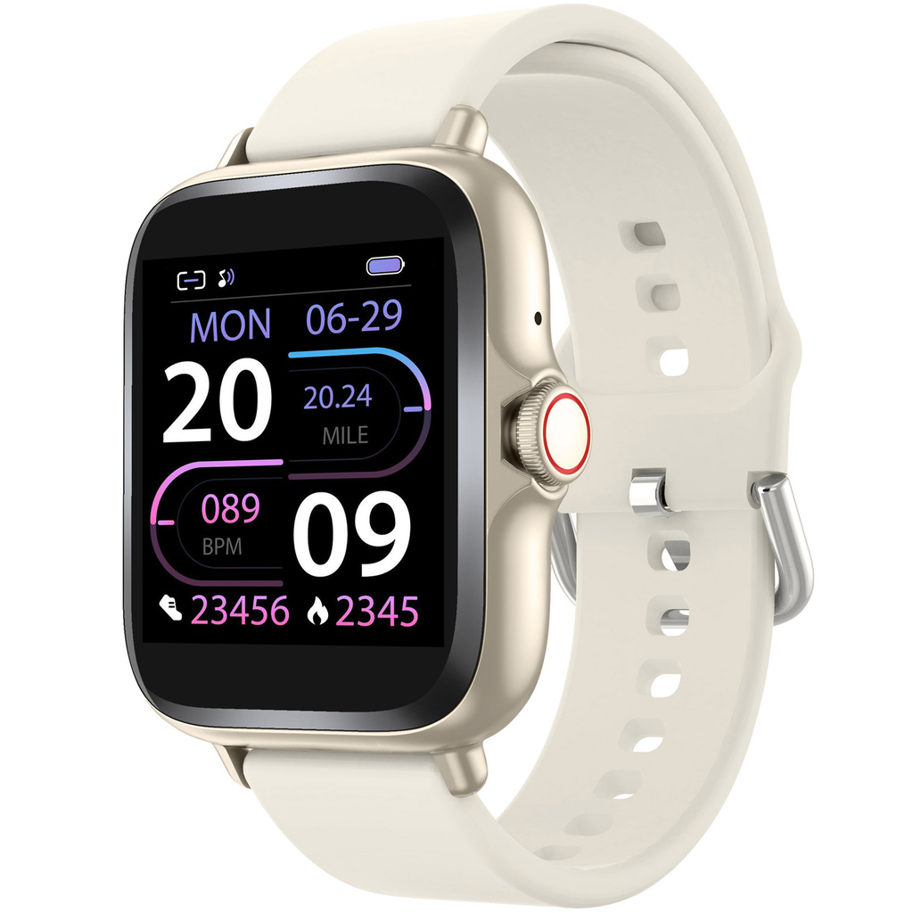SmartWatch 1,44" display Hjärtsensor Beige