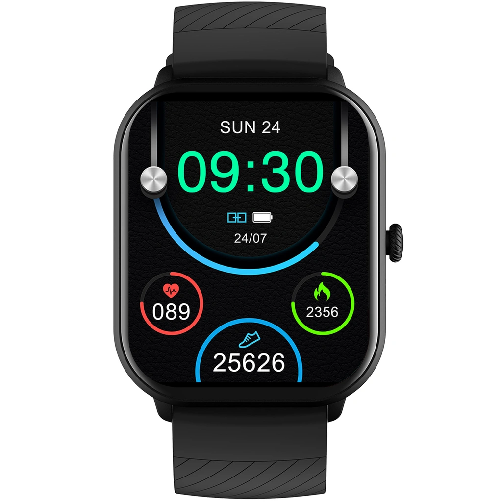 SmartWatch 2,04" AMOLED Hälsokoll  SWC-187B Svart 