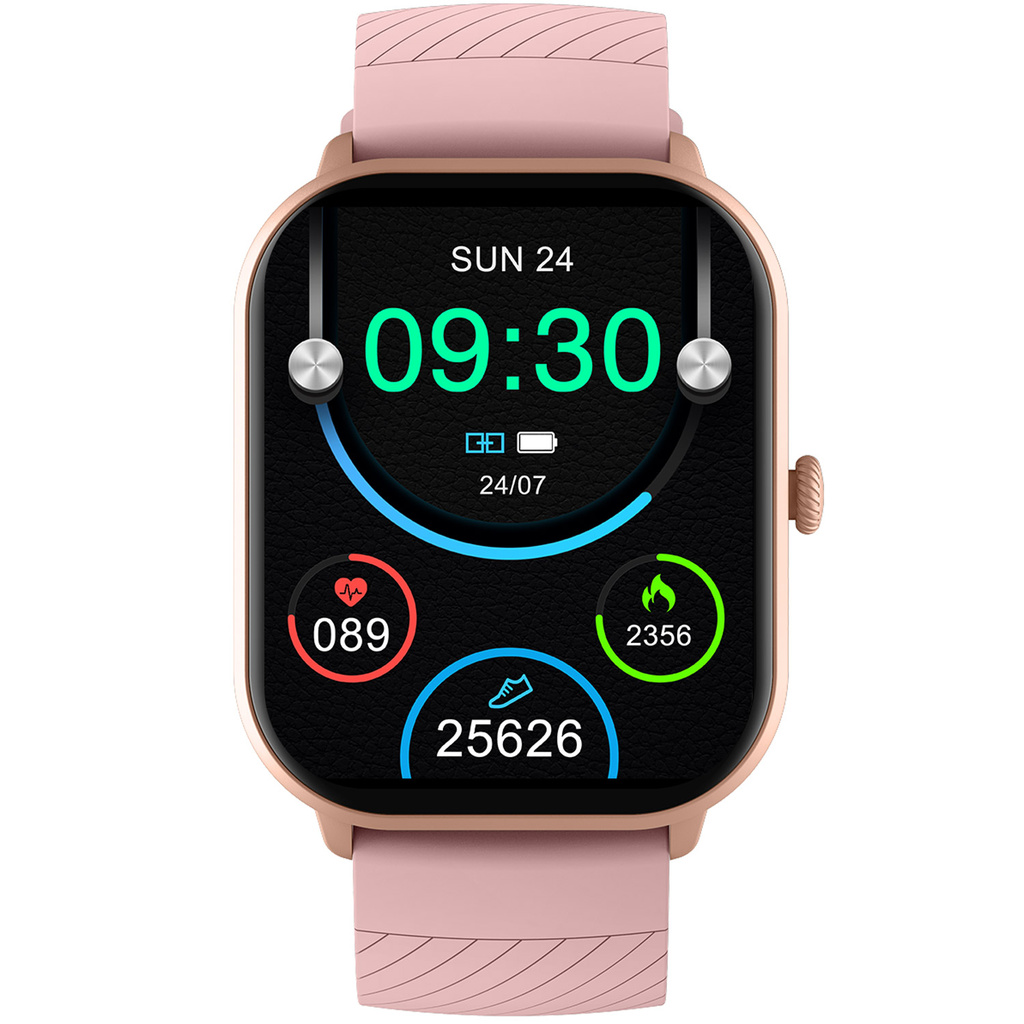 SmartWatch 2,04" AMOLED Hälsokoll SWC-187RO Rosa