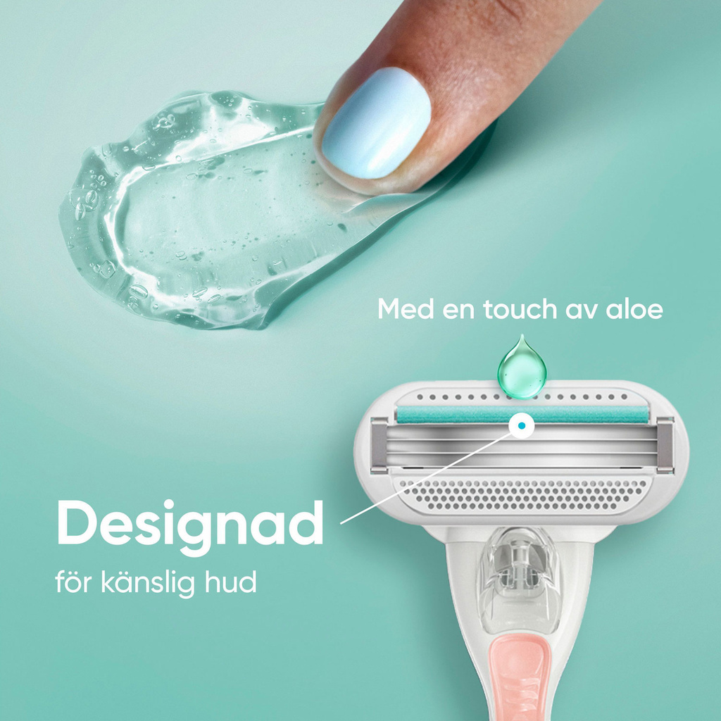 Rakhyvel Smooth Sensitive Pink + 2st rakblad