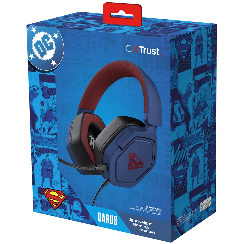 GXT 492SM Carus Gamingheadset Superman