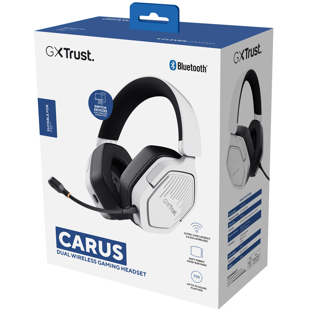 GXT 493PS Carus Wireless gamingheadset PS5 White