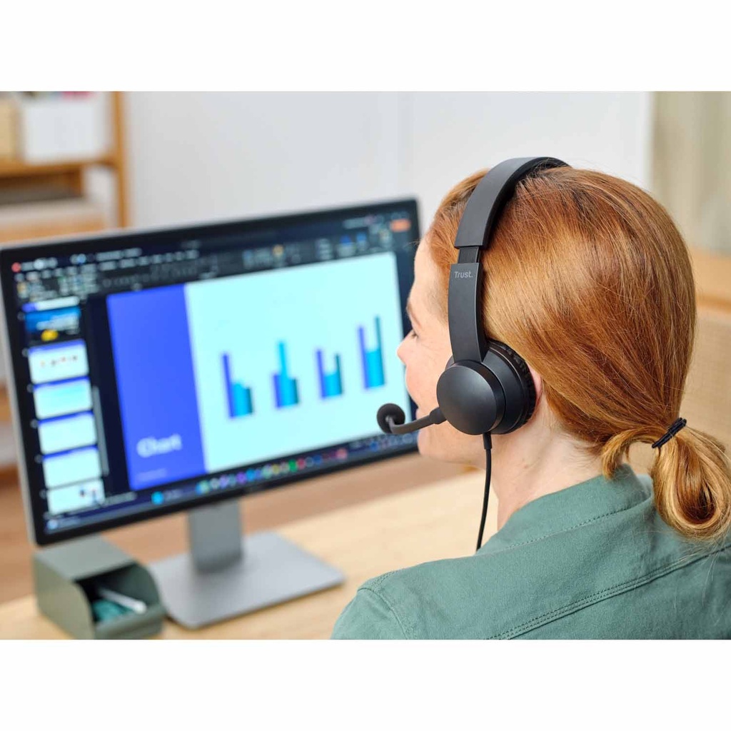 Ayda PC-headset 3,5mm Black