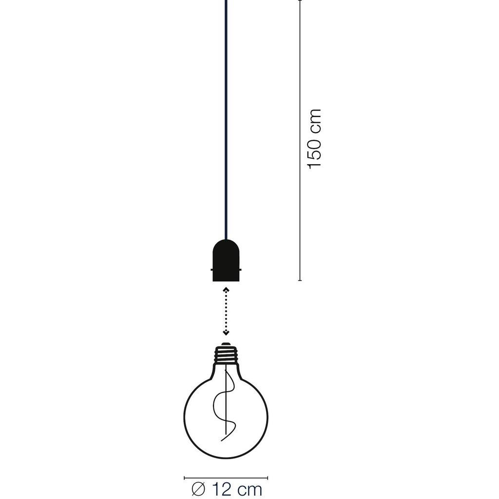 Penny Pendellampa Gravity + DecoBulb XL Varmvit