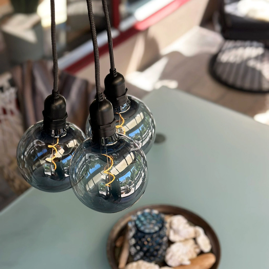 Penny Pendant lamo Gravity + DecoBulb XL Smoke