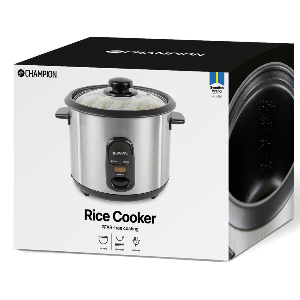 Riskokare Ceramic 1,5L 500W RK500 Rostfri